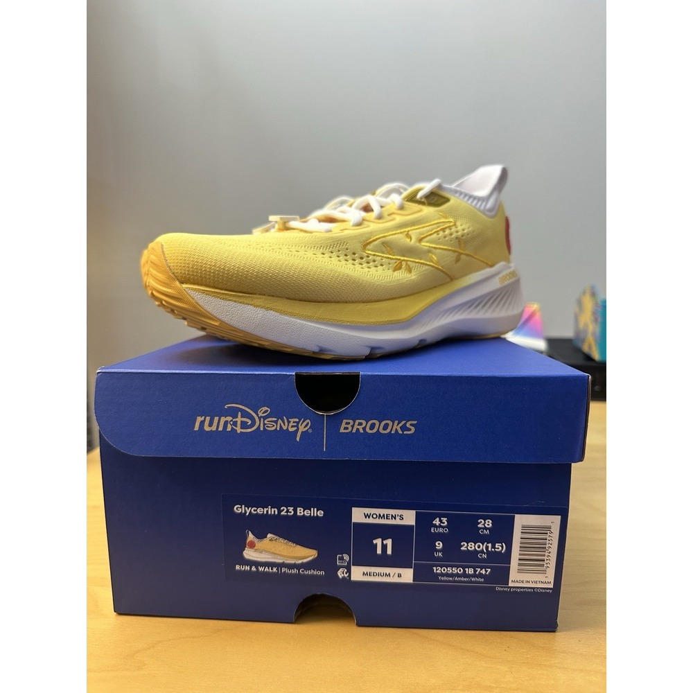 Brooks WDW 2026 RunDisney Glycerin 23 Princess Belle Shoes Women's Size 11 W